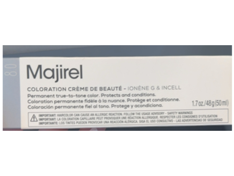 L'Oreal Majirel Permanent True To Tone Hair Color, 8.0/8NN Deep Natural Light Blonde Ionene G, 1.7 oz/48 g