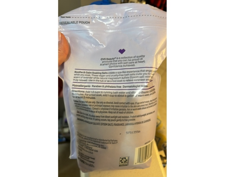 CVS Beauty Soothe & Calm Soaking Salts, Lavender, 48 oz/1.36 kg
