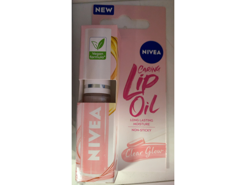Nivea Caring Lip Oil, Clear Glow, 5.5 mL