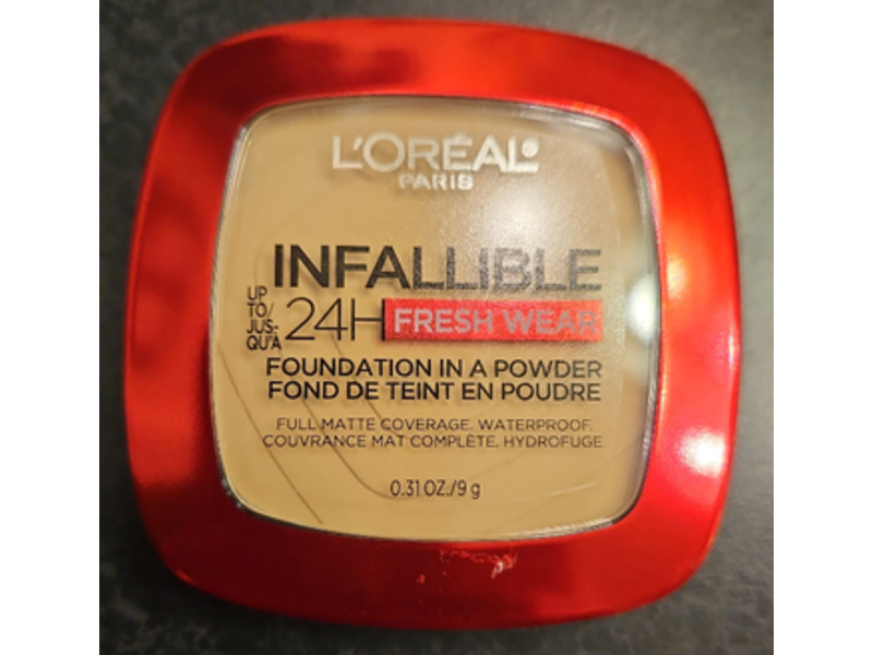 L'Oreal Paris Infallible Fresh Wear Foundation Powder, 190 Beige Sand, 0.31 oz/9 g
