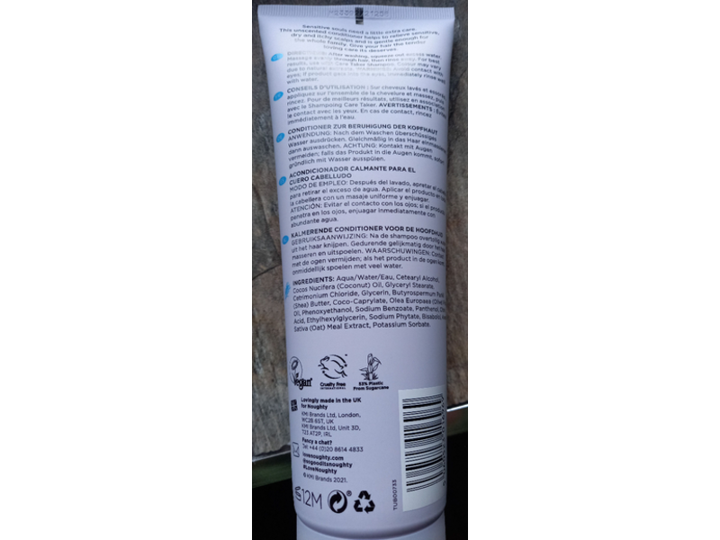 Noughty Care Taker Scalp Soothing Conditioner, Unscented, 8.4 fl oz/250 mL