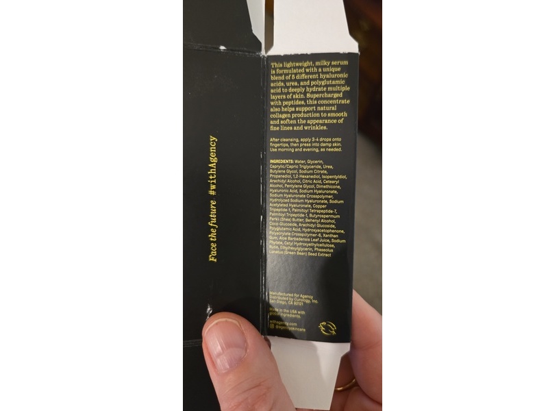 Agency Milky Hydration Concentrate Anti-Aging Hydrating Face Serum, 1 fl oz/30 mL