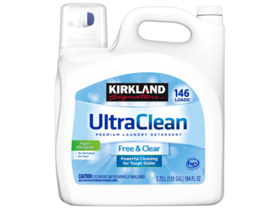 Kirkland Signature Ultra Clean Laundry Detergent, Free & Clear, 156 Loads, 194 fl oz/5.73 L