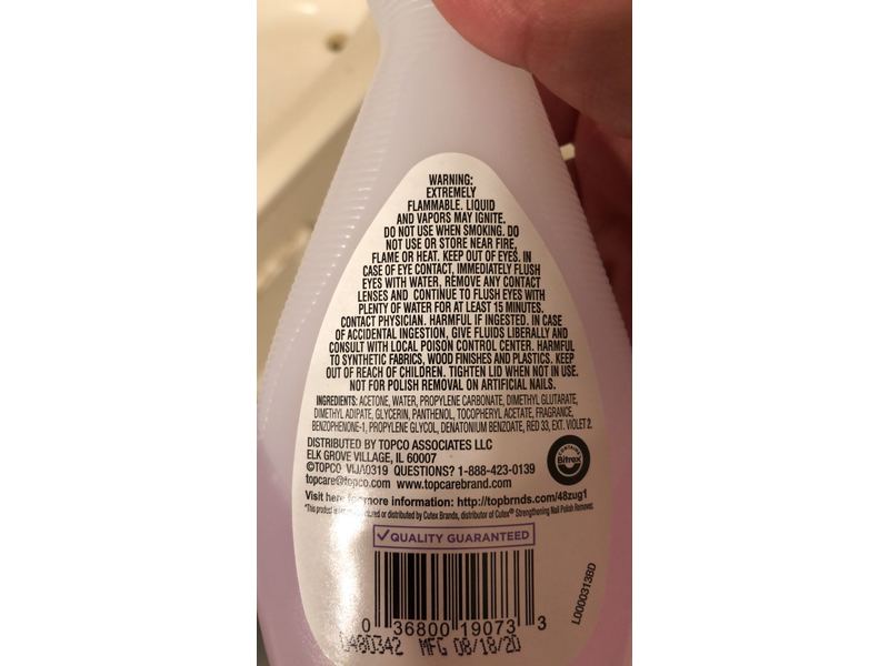 Topcare Strengthening Nail Polish Remover, 6 fl oz/117 mL