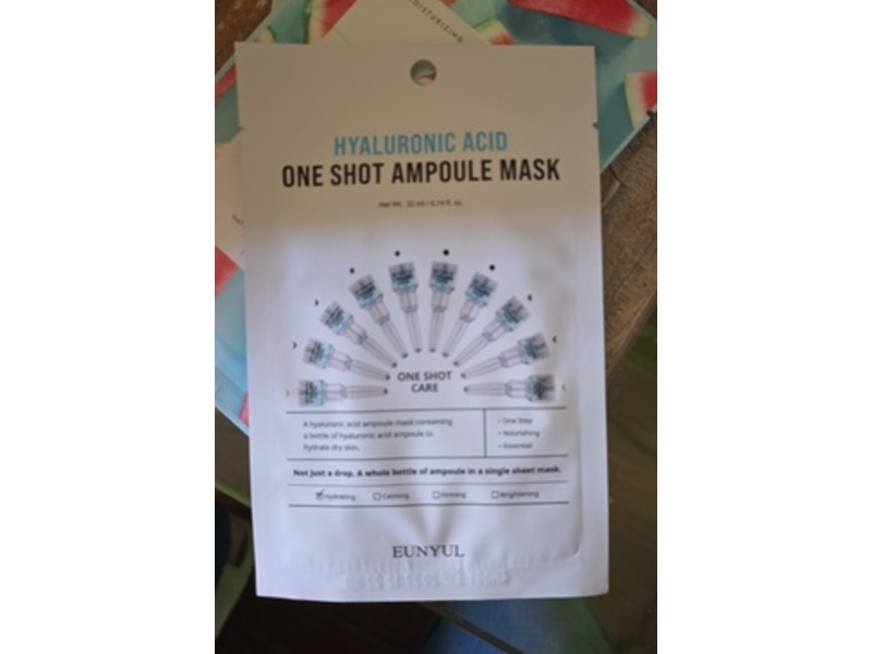 Eunyul Hyaluronic Acid One Shot Ampoule Mask, 0.74 fl oz/22 mL