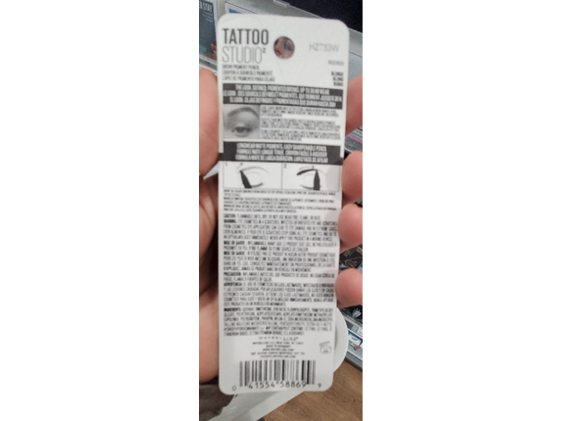 Maybelline Tattoo Studio 36H Pigment Brow Pencil, Blonde, 0.026 oz