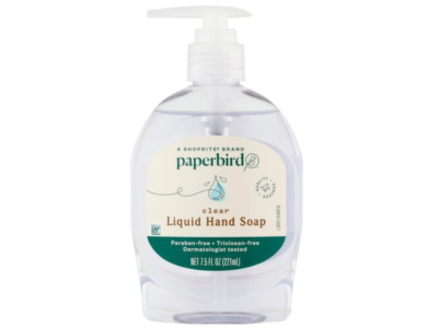 Paperbird Liquid Hand Soap, Clear, 7.5 fl oz/221 mL