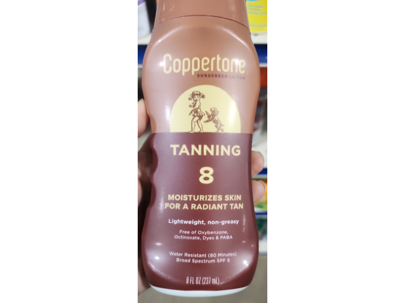 Coppertone Sunscreen Lotion, Tanning 8, 8 fl oz/237 mL
