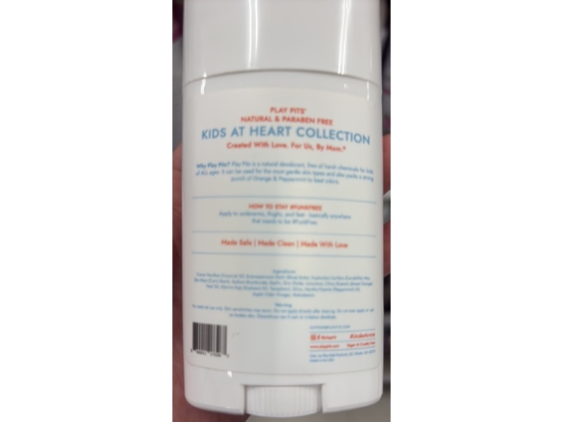 Play Pits Natural Deodorant, Sonshine, 2.65 oz/75 g, Pack Of 2
