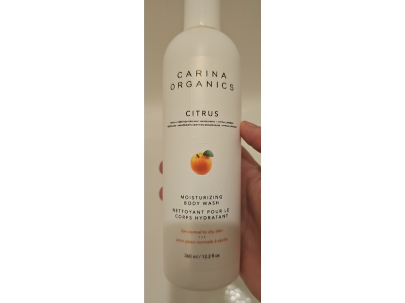 Carina Organics Moisturizing Body Wash, Citrus, 12.2 fl oz/360 mL