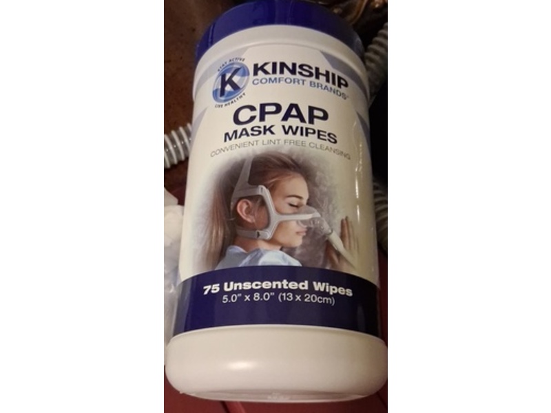 Kinship Comfort Brands CPAP Mask Wipes, Unscented, Pack Of 75, 2 Packs