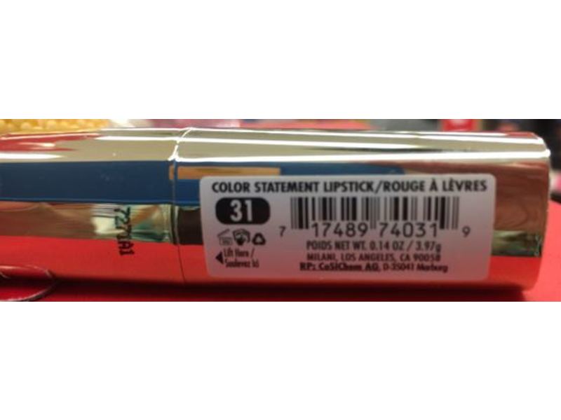 Milani Color Statement Lipstick, Bronze Beauty, 0.14 oz/3.97 g