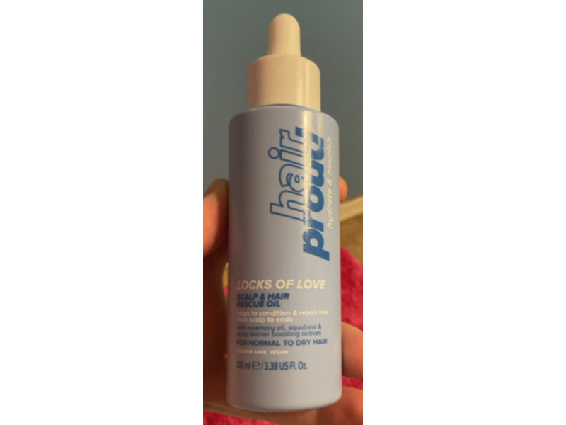 Hair Proud Hydrate & Nourish Scalp & Hair Rescue Oil, Rosemary Oil & Squalane, 3.38 fl oz/100 mL