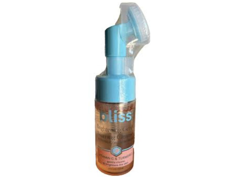 Bliss Brightening Gentle Foaming Cleanser, Vitamin C & Turmeric, 3.4 fl oz/100 mL