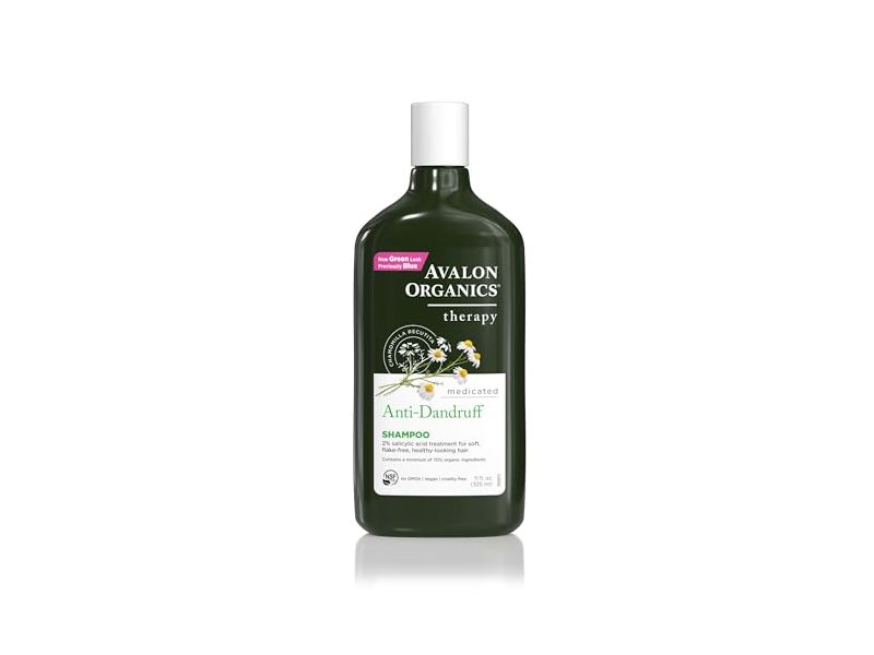 Avalon Organics Therapy Medicated Anti-Dandruff Shampoo, 2% salicylic acid, 11 fl oz/325 mL