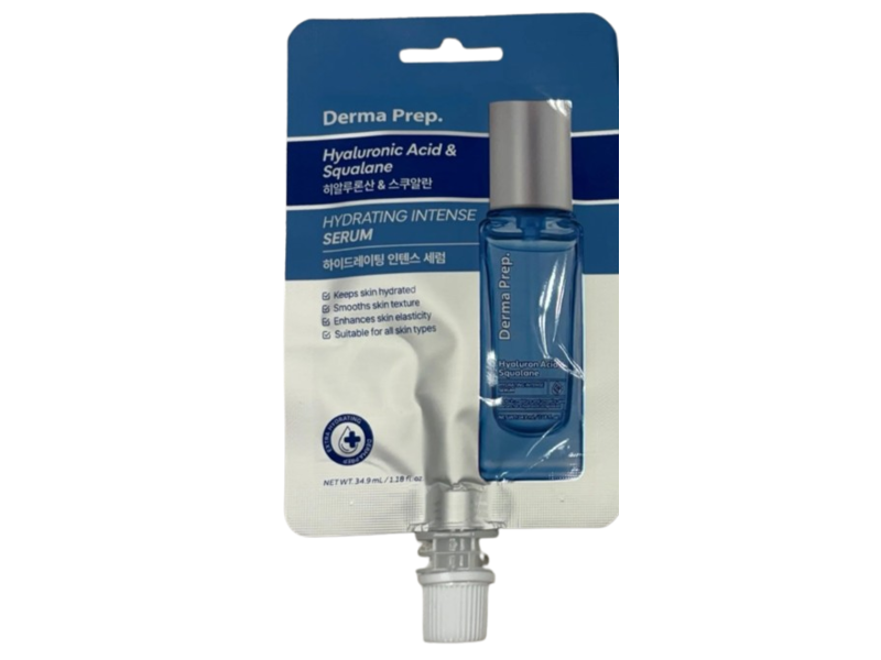Derma Prep. Hydrating Intense Serum, Hyaluronic Acid & Squalane, 1.18 fl oz/34.9 mL