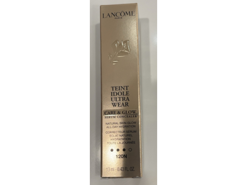 Lancome Teint Idole Ultra Wear Care & Glow Serum Concealer, 120N, 0.43 fl oz/13 mL
