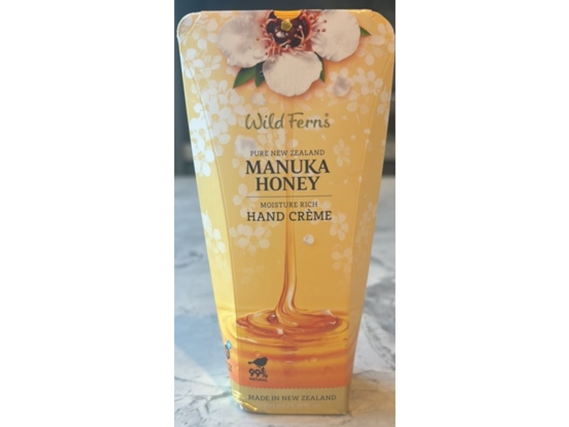 Wild Ferns Moisture Rich Hand Crème, Manuka Honey, 3.38 fl oz/100 mL