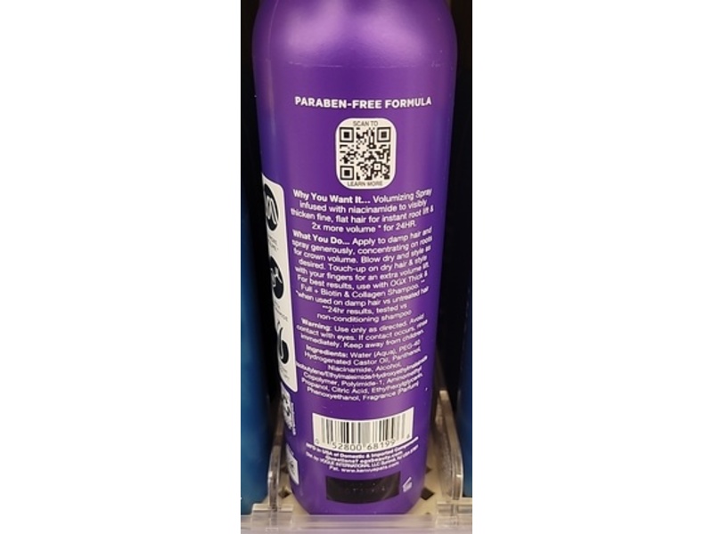 Ogx Volumizing Spray, Niacinamide+, 7.9 fl oz/233 mL