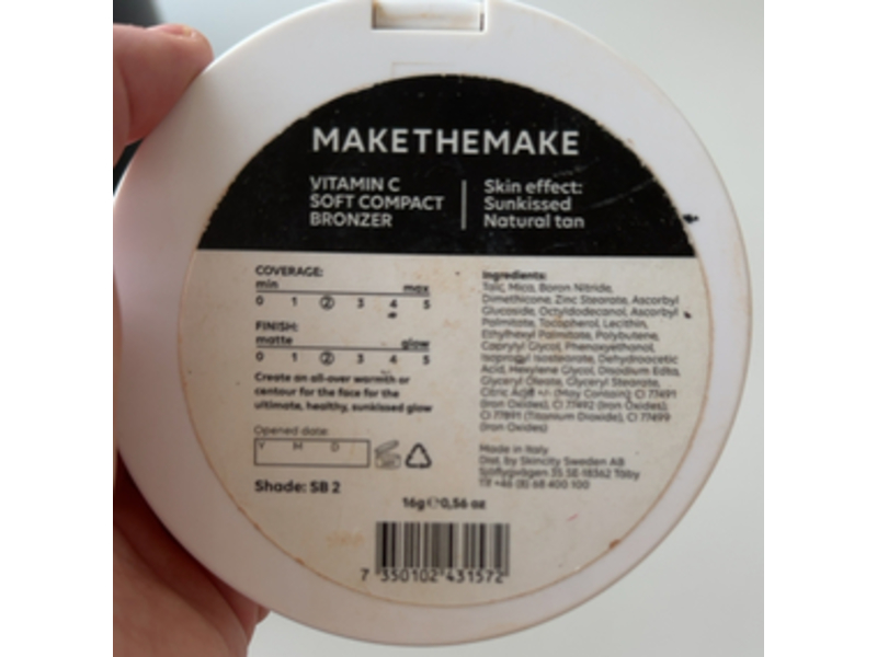Make The Make Vitamin C Soft Compact Bronzer, Sb 2, 0.56 oz/16 g