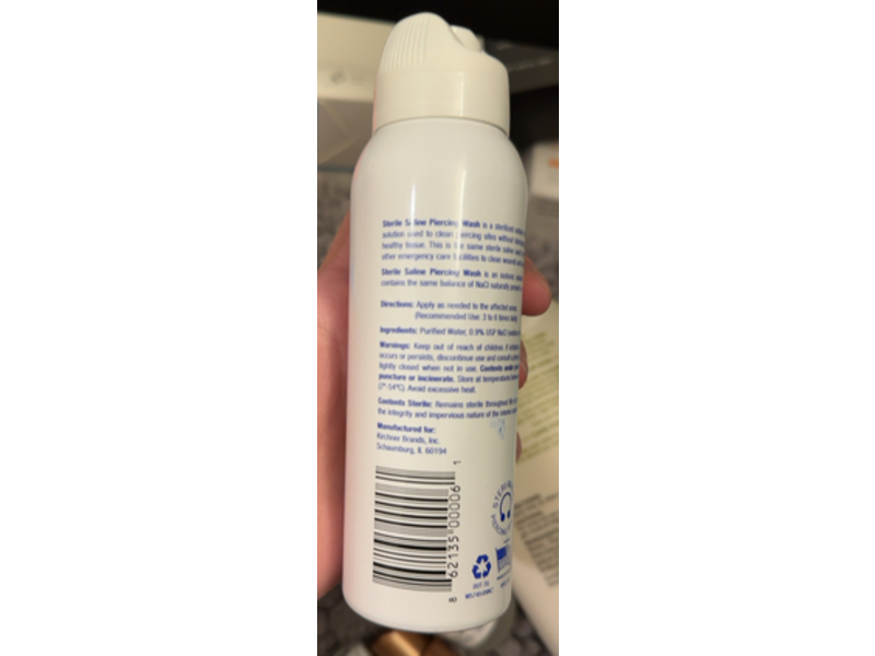 Steri-Wash Sterile Saline Piercing Spray, 3.0 fl oz/90 mL