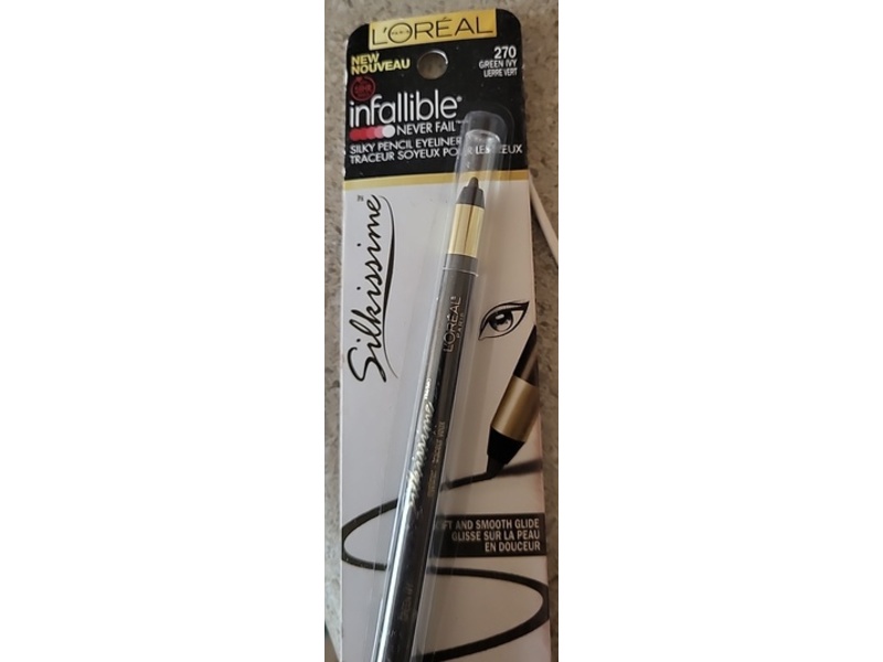 L'oreal Paris Infallible Silkissime Pencil Eyeliner, 270 Green Ivy, 0.03 oz/1.1 g