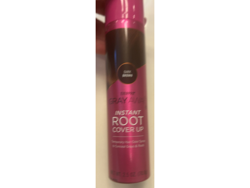 Gray Away Instant Root Cover Up Spray, Dark Brown, 2.5 oz/70.8 g