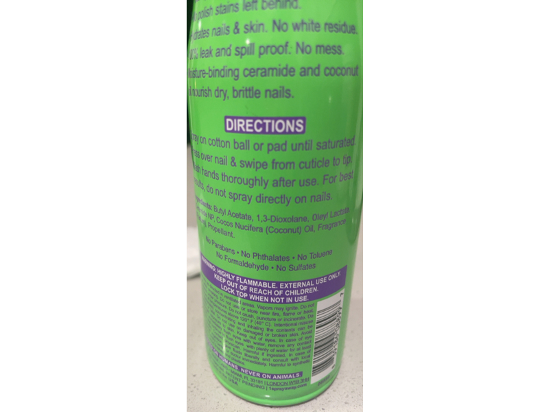 Nail Aid Spray Away Nail Polish Remover, Non Acetone Spray, 8 fl oz/177 mL