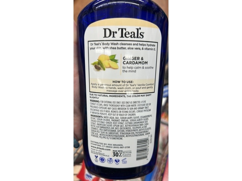Dr Teal's Body Wash, Vanilla Comfort, 24 fl oz/710 mL