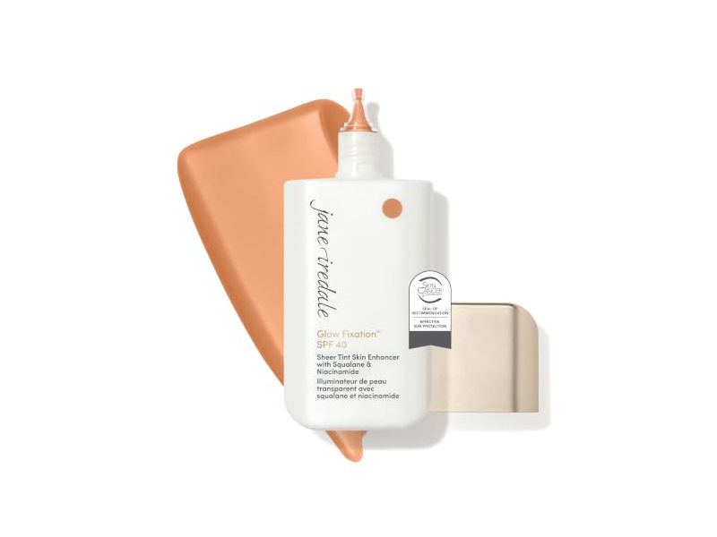 Jane Iredale Glow Fixation Sheer Skin Tint, Light Medium To Medium, SPF 40, 1.35 oz/40 mL