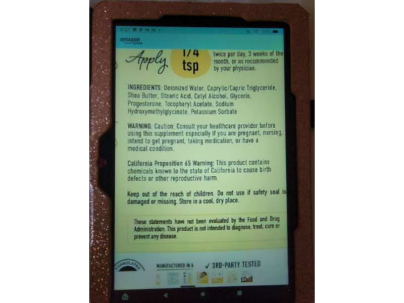 Sm Nutrition Progesto-Life Cream, 4 oz