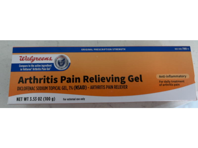 Walgreens Arthritis Pain Relieving Gel, 3.53 oz/100 g