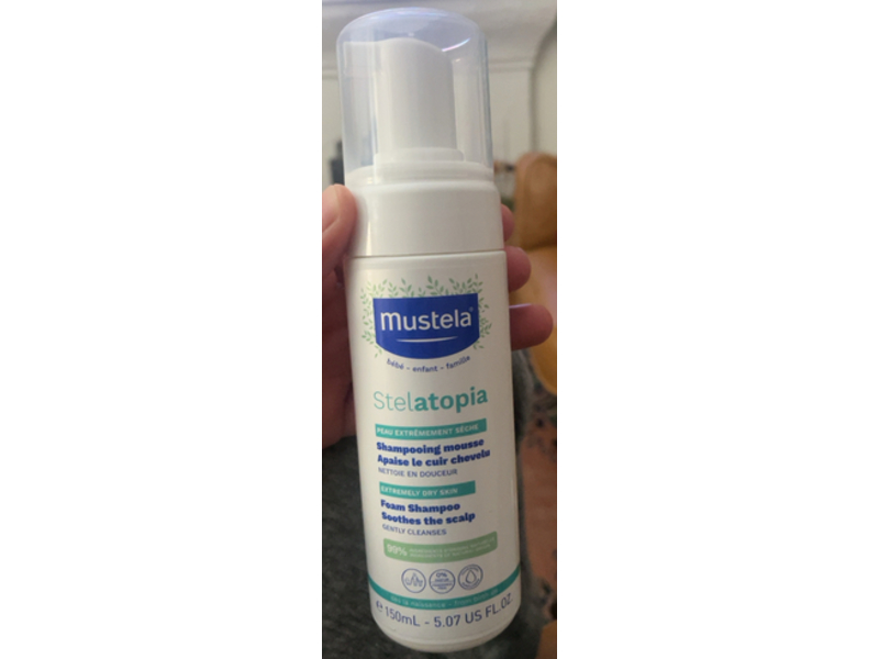 Mustela Stelatopia Foam Shampoo, 5.07 fl oz/150 mL