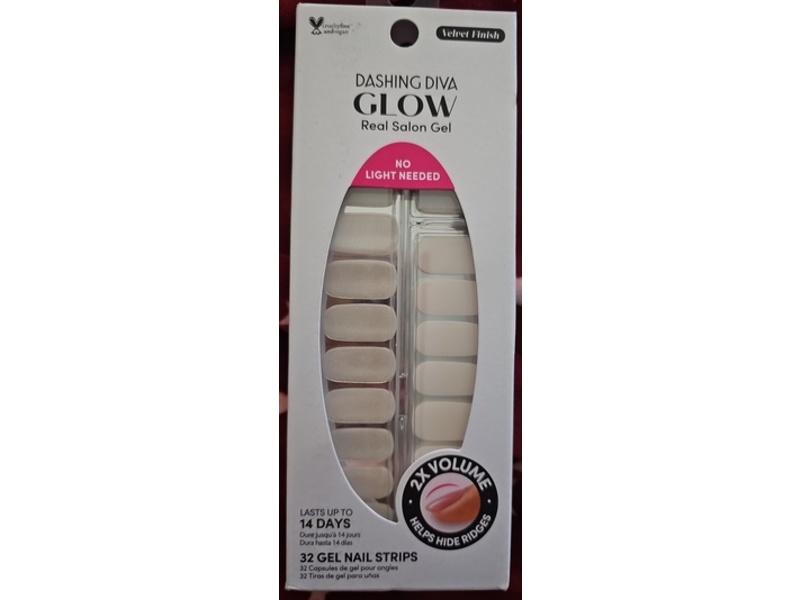 Dashing Diva Glow Real Salon Gel Nail Strips Kit, Ice Ice Baby, 32 Strips