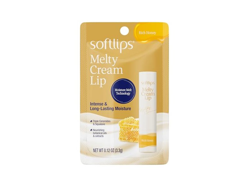 Softlips Melty Cream Lip Balm, Honey Flavor, 0.12 oz/3.3 g