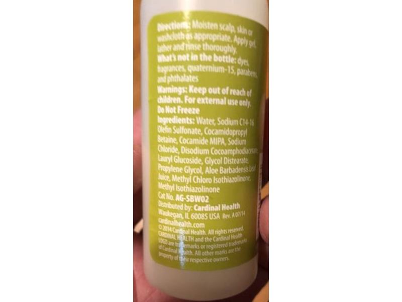 Cardinal Health Shampoo & Body Wash, Fragrance Free, Dye Free, 2 fl oz/59 mL