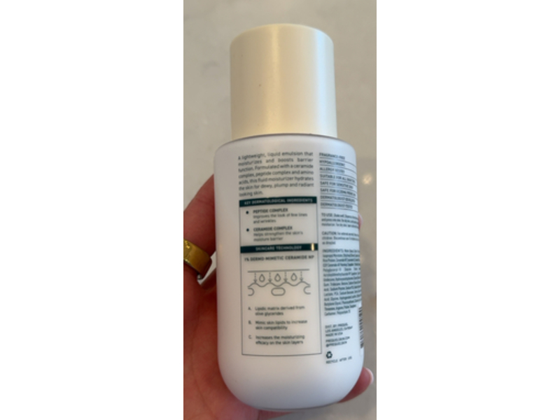 Prequel Half & Half Fluid Moisturizer, Peptides + Ceramides, 5.7 fl oz/168 mL
