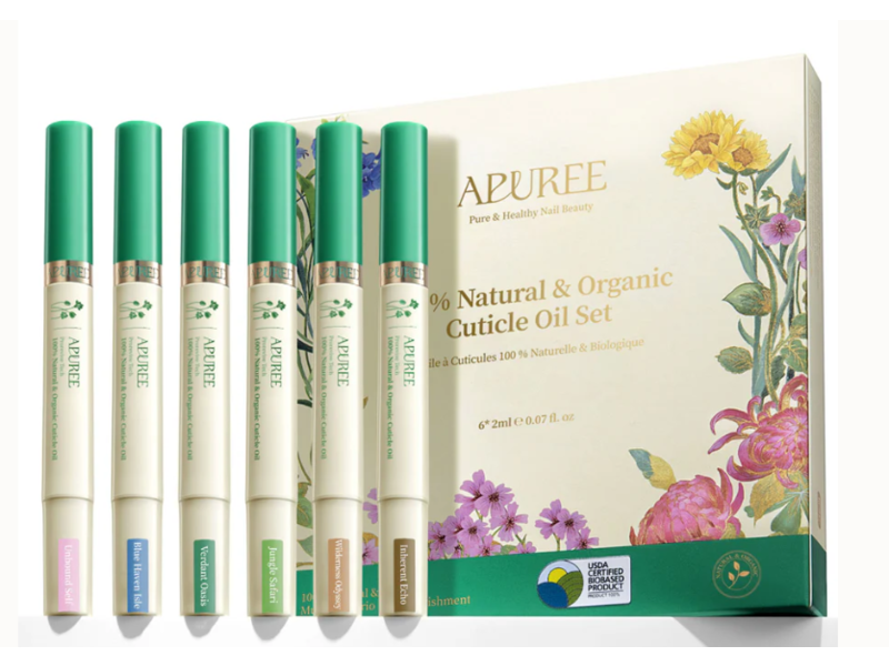 Apuree 100% Pure, Natural & Organic Cuticle Oil Set, Wilderness Odyssey