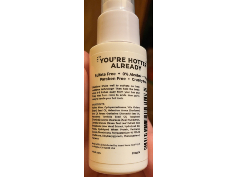 Insert Name Here Flame Fighter Heat Primer Protectant Spray, 1 fl oz, 30 mL