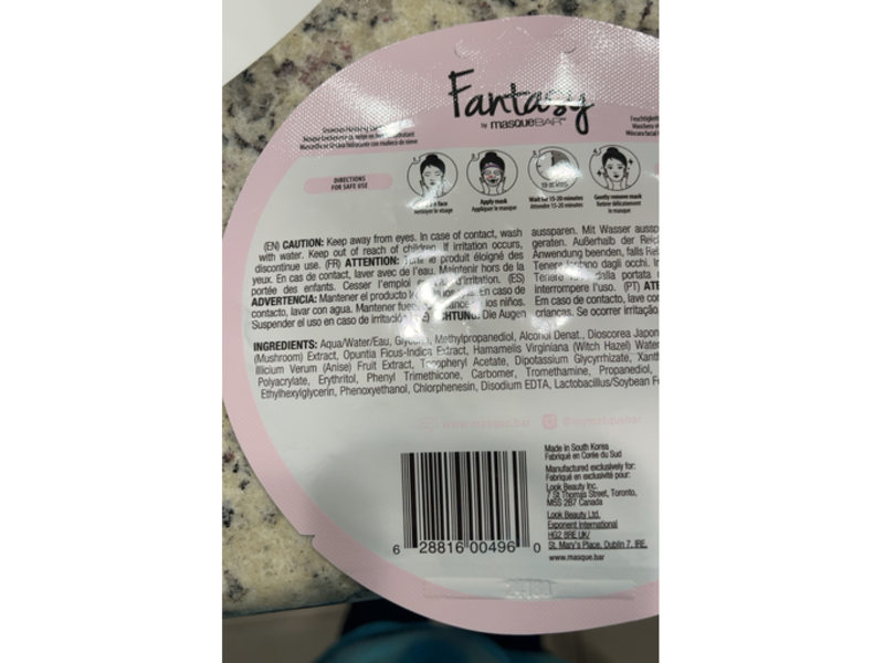 Masque Bar Fantasy Hydrating Sheet Mask, Snowman, 0.71 fl oz/21 mL