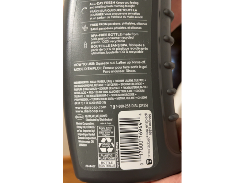 Dial Men Body Wash, Infinite Fresh, 20 fl oz/591 mL, Pack Of 2