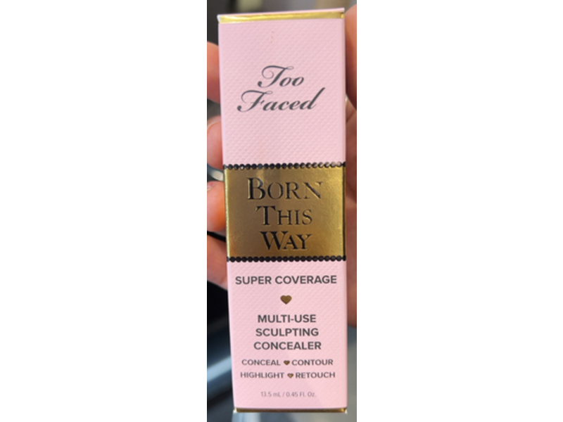 Too Faced Born This Way Super Coverage Concealer, Latte, 0.45 fl oz/13.5 mL