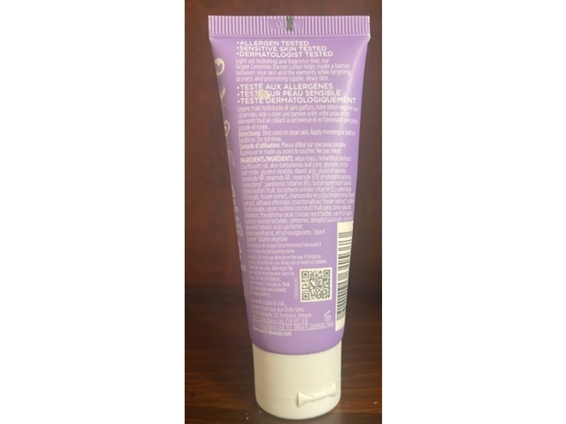 Pacifica Vegan Ceramide Barrier Face Lotion, 1 fl oz/29 mL