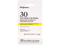 Walgreens Invisible Lip Balm, SPF 30, 0.11 oz/3.4 g - thumbnail 1