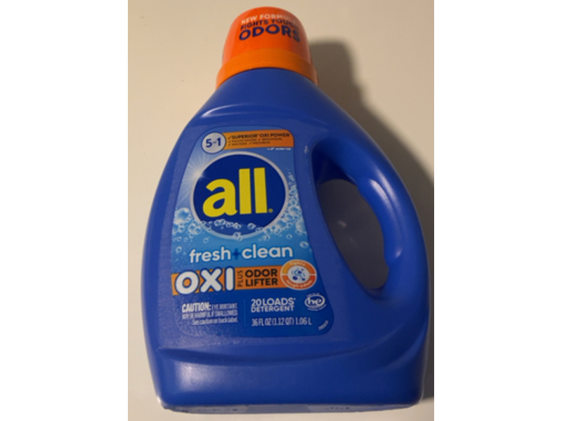 All Oxi Plus Odor Lifter Detergent, 20 Loads, 36 fl oz/1.06 L