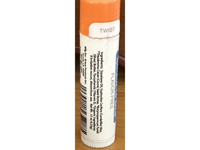 Cleure Natural Lip Balm, Flavor Free, 0.15 oz/4.25 g