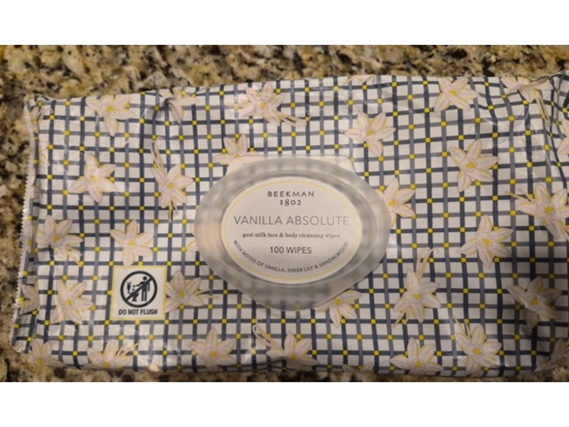 Beekman 1802 Goat Milk Face & Body Cleansing Wipes, Vanilla Absolute, 100 Count