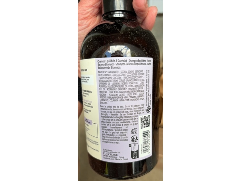 L'Occitane En Provence Gentle & Balance Shampoo, 16.9 fl oz/500 mL