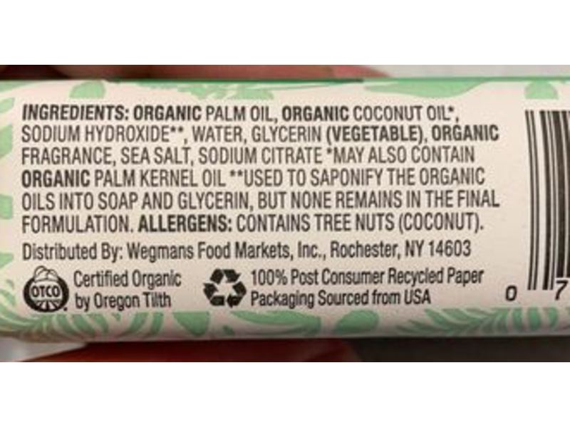 Wegmans Triple Milled Soap, Refreshing Mint, 5 oz/142 g