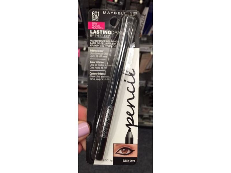 Maybelline New York Eyestudio Lasting Drama Waterproof Gel Eye Pencil, Sleek Onyx, 0.038 oz/1.1 g